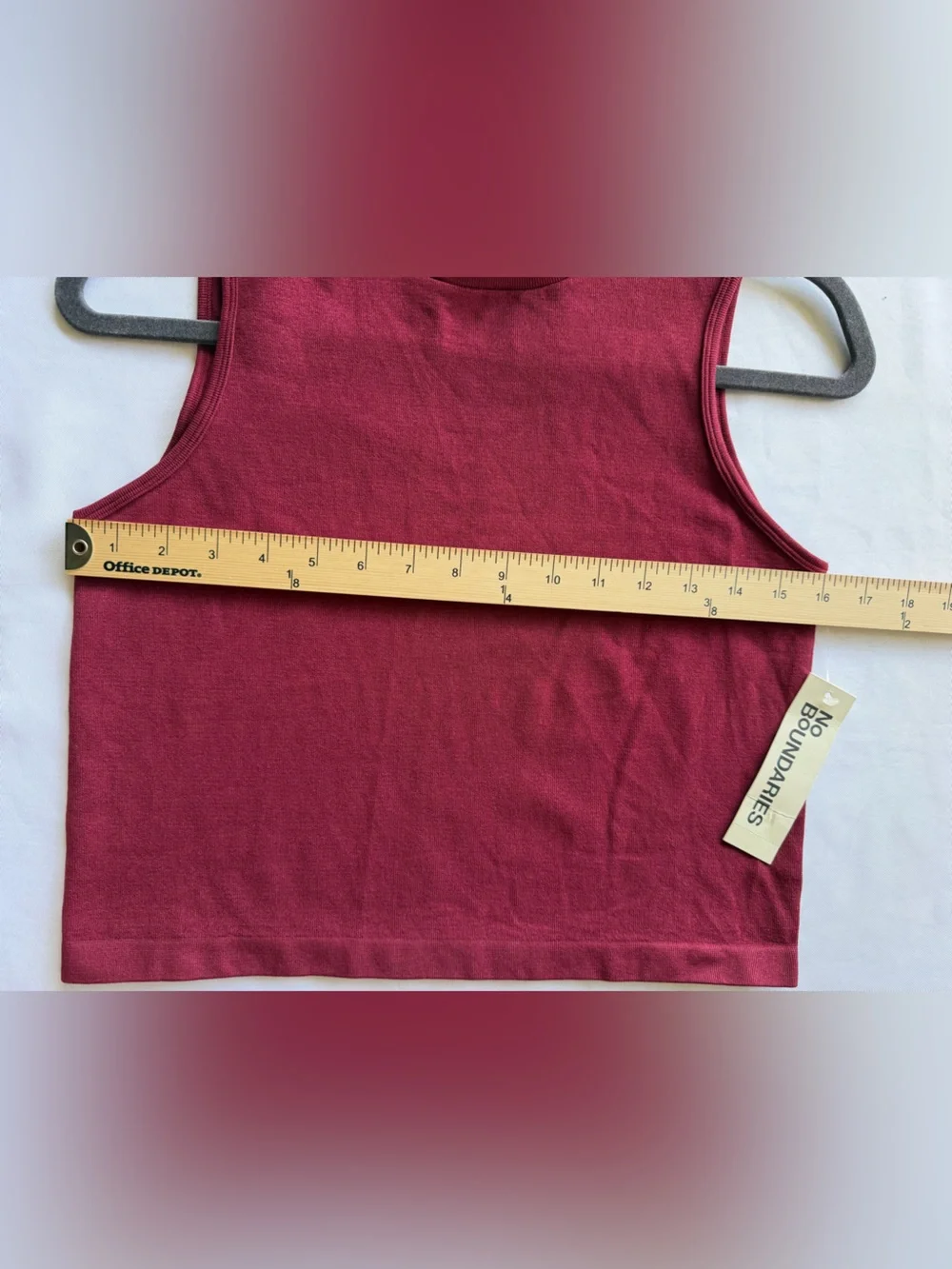 NWT Girls No Boundaries Sleeveless Mock Neck Crop Top In “Wine Punch” Sz 16/18